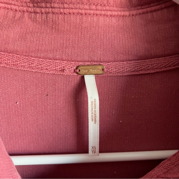 Free People Pink Ruby Oversized Shacket Elbow Pad Boho - Picture 5 of 7